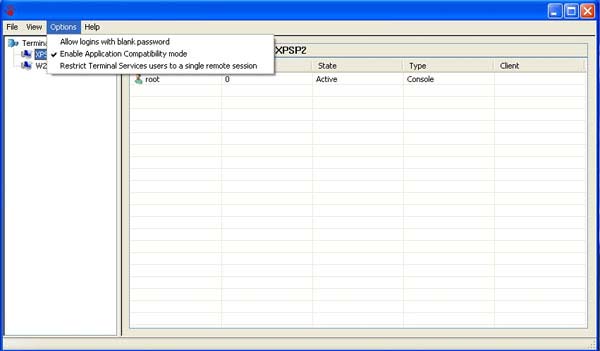 ตัวอย่างหน้าจอ Terminal Server Corecasys