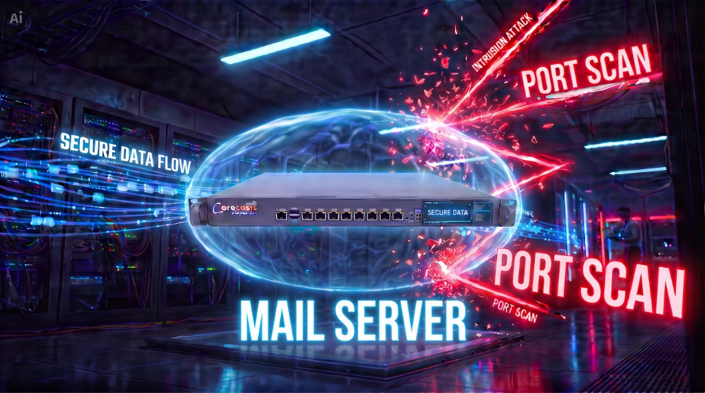 RouterOS Firewall บน Corecasys Mail Server